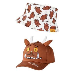 The Gruffalo Boys Character Reversible Bucket Hat & Cap Set / Brown